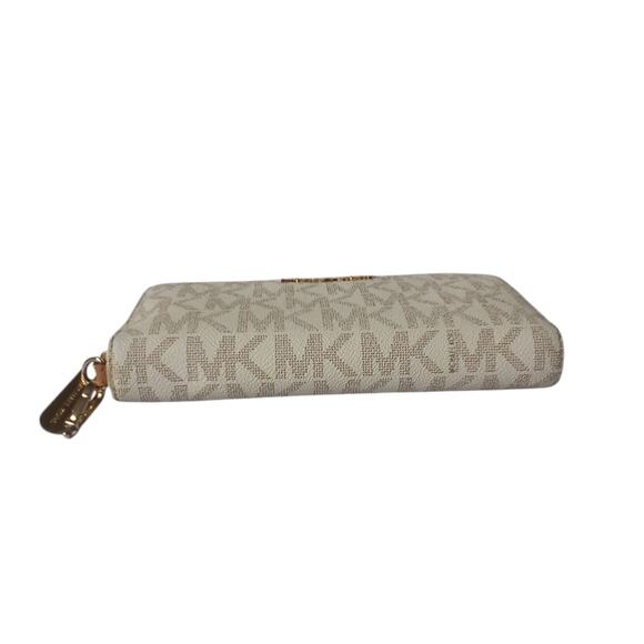 Michael Kors Cream Monogram Wallet with Gold Accents - Picture 5 of 7